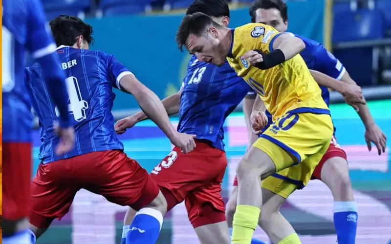 Сборная Казахстана выиграла первый тайм в матче с Лихтенштейном