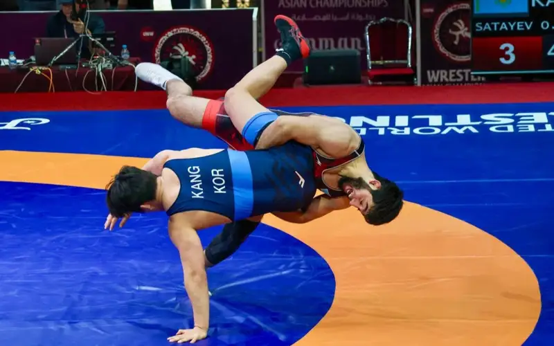 Kazakh wrestler Omar Satayev reaches Asian Championships final in Amman