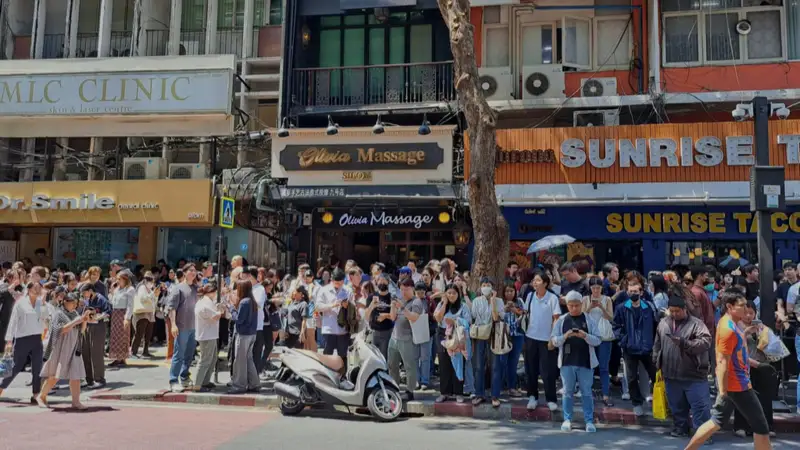 Бангкок тұрғындары қатты жер сілкінісіне байланысты эвакуацияланды