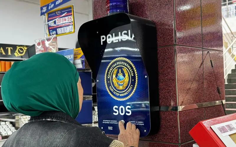 Тревожные кнопки появились на оживленных улицах, парках и рынках Шымкента 