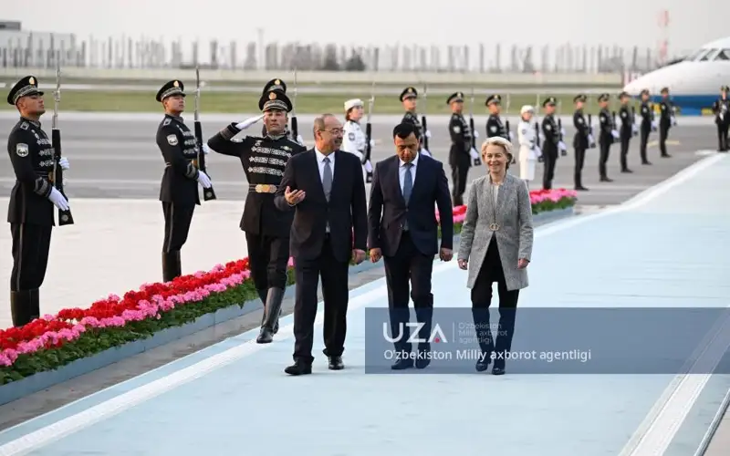 President of the European Commission Ursula von der Leyen arrives in Samarkand