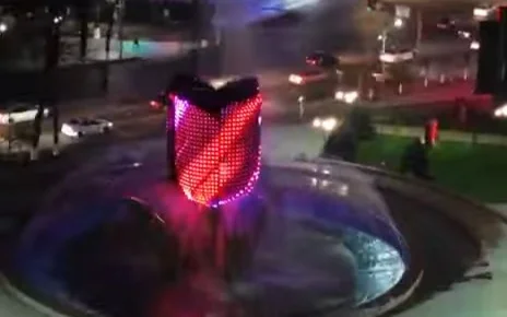 Главный фонтан Шымкента «Тюльпан» преобразился