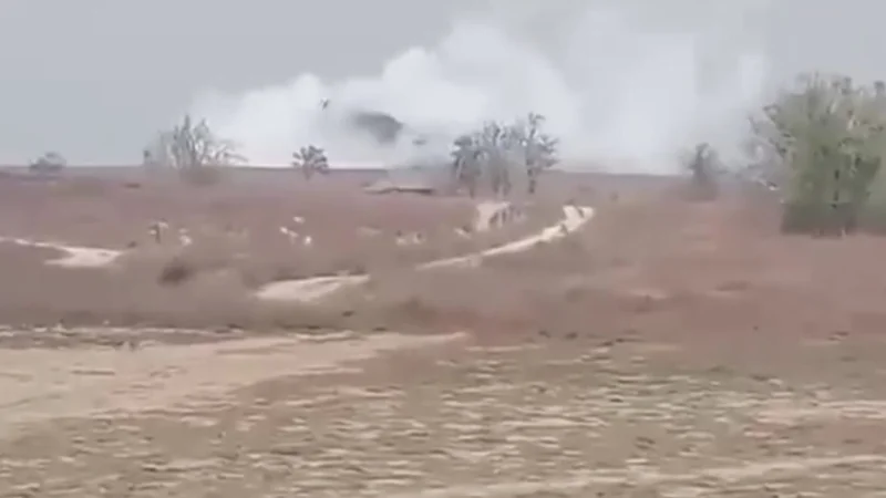 Извержение грязевого вулкана в Мьянме