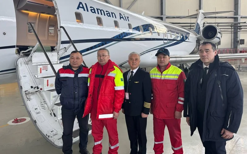 Новый самолет санитарной авиации РК совершил вылет в Корею