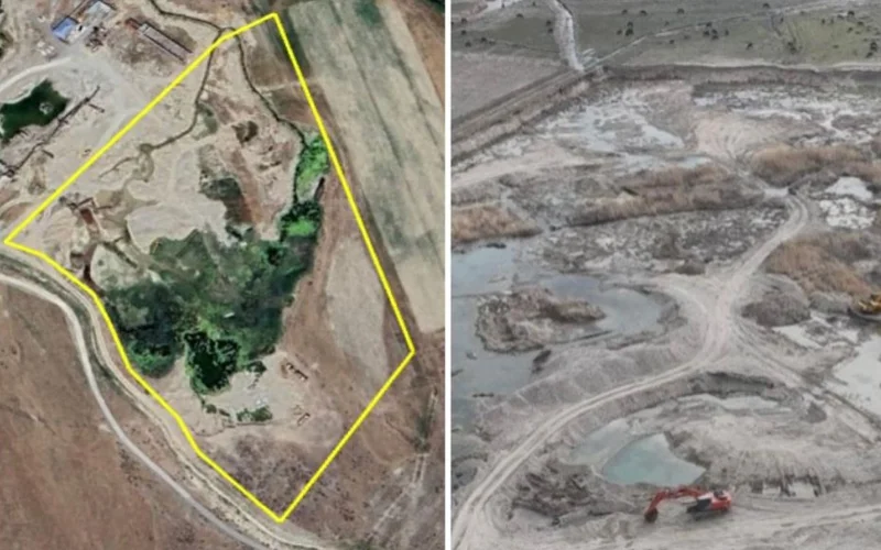 сельхозземли использовали как карьер