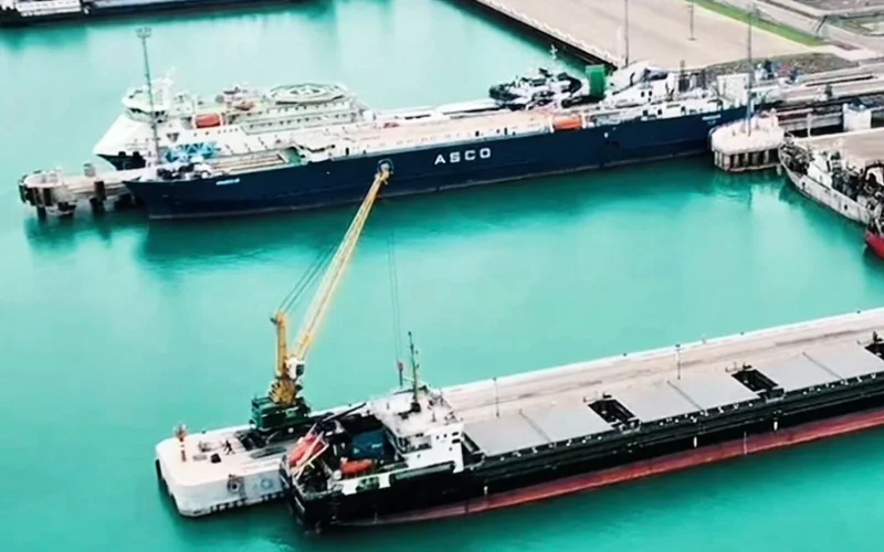 Құрық теңіз портында 7000 тонна жүк тасымалдайтын жаңа кеме суға жіберілді 