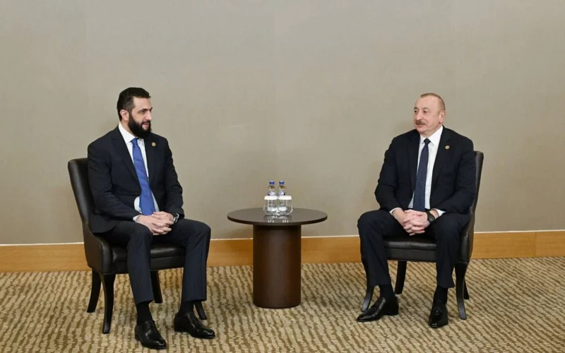 Ильхам Алиев встретился с президентом Сирии на переходный период Ахмедом аш-Шараа