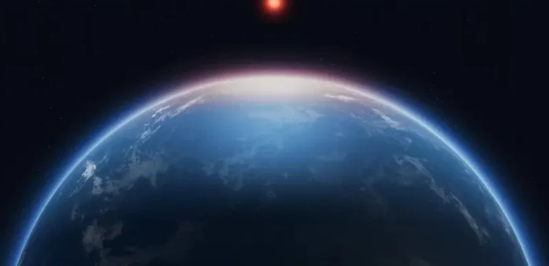 Рисунок планеты K2-18b, на которой, возможно, есть жизнь