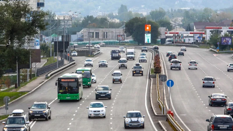 Doroga, transport, Almaty, Jol, kólik, avtobýs