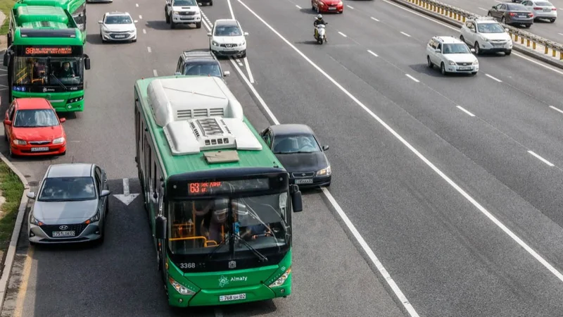 Дорога, транспорт, Алматы, Жол, көлік, автобус