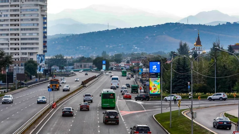 Дорога, транспорт, Алматы, Жол, көлік, автобус