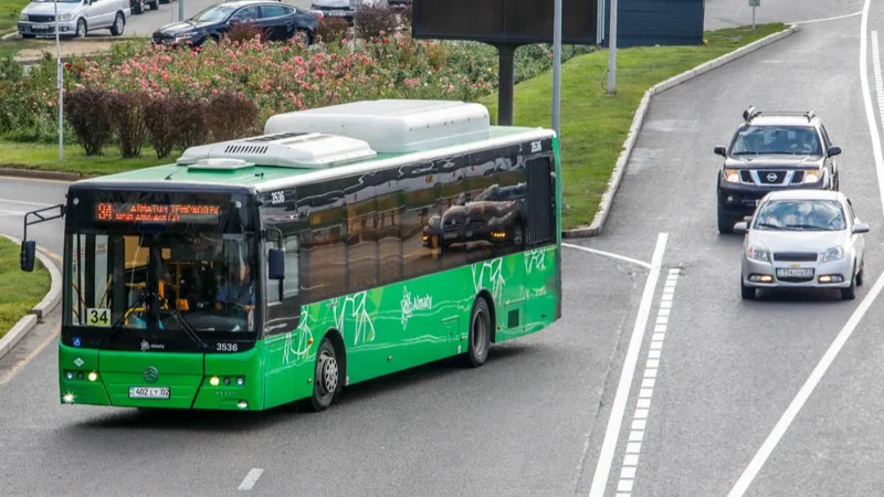 Дорога, транспорт, Алматы, Жол, көлік, автобус