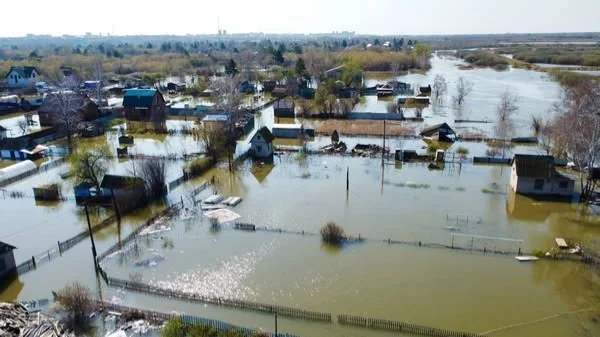 Паводковая вода подтопила дачные участки в Петропавловске