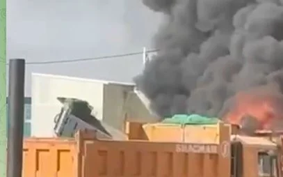 столкновение двух грузовиков в Астане