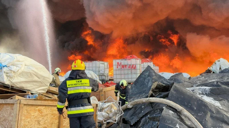 Цех загорелся в Талдыкоргане