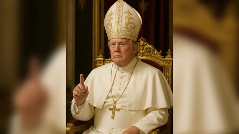 Трамп өзінің Рим Папасы бейнесіндегі суретін жариялады 