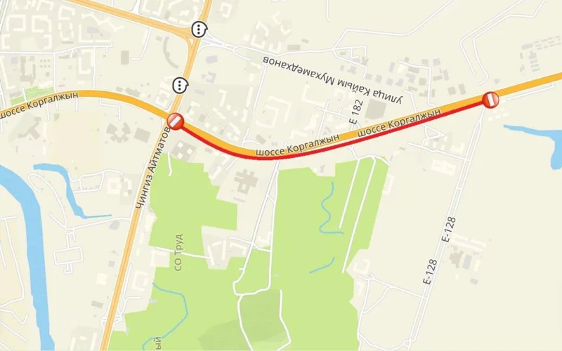 Участок шоссе Коргалжын частично перекроют в Астане