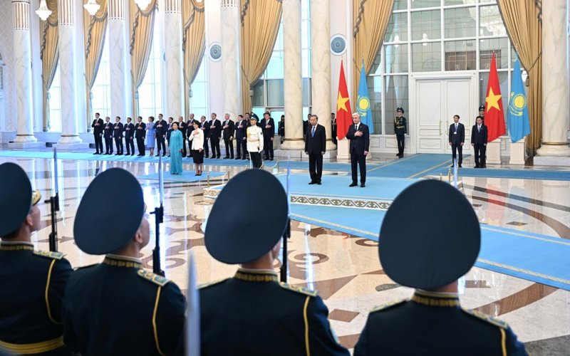Қасым-Жомарт Тоқаев Ақордада То Ламды қарсы алды Вьетнам