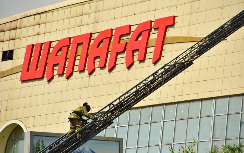 Пожар на рынке «Шапагат» в Астане