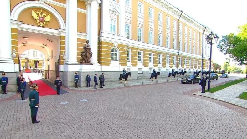 President Kassym-Komart Tokayev arrives at Kremlin