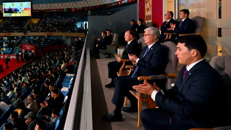 Касым-Жомарт Токаев посетил турнир Qazaqstan Barysy Grand Slam