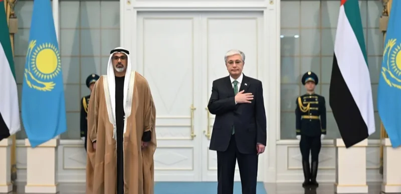 President Tokayev hosts welcome ceremony for Crown Prince of Abu Dhabi at Akorda
