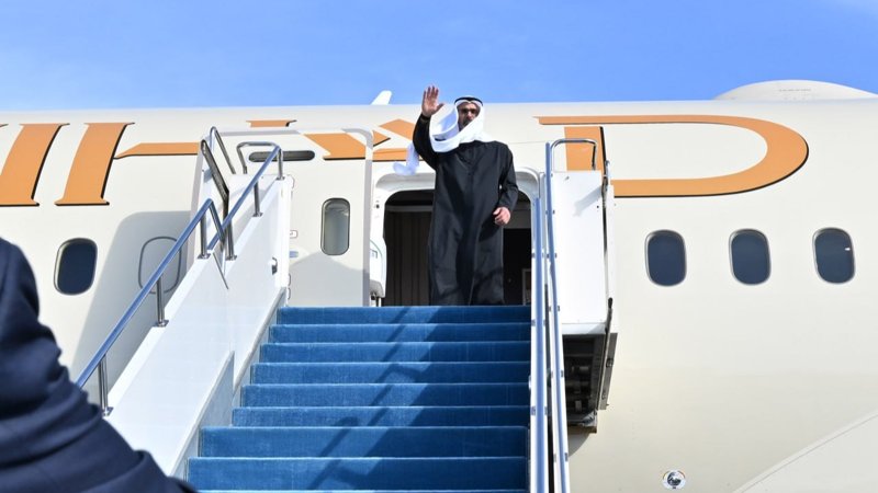 Президент Казахстана проводил Наследного принца Абу-Даби в аэропорту Астаны р