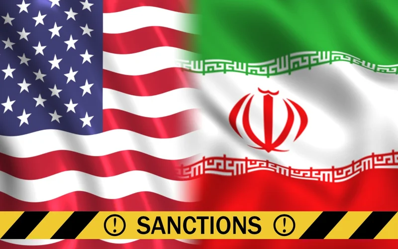 Iran, USA, America, sanctions, flags