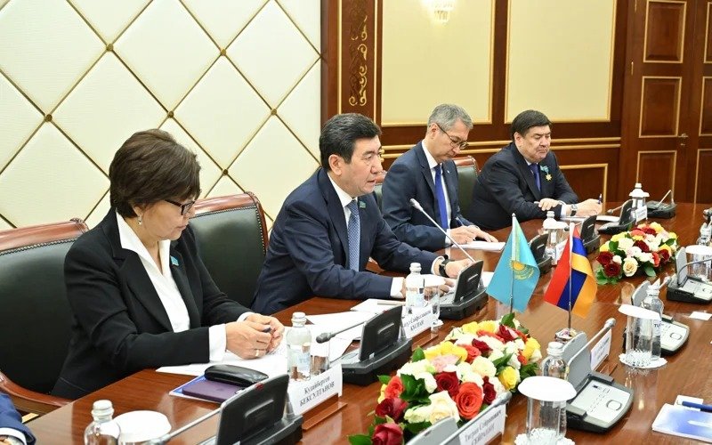 Speaker of Armenian Parliament Alen Simonyan visits Majilis Majilis