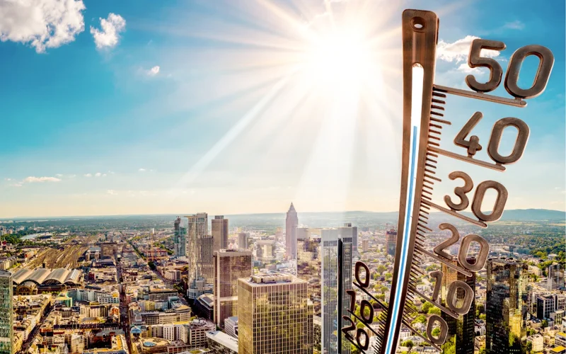 Hot weather, climate, high temperature, global warming, sun