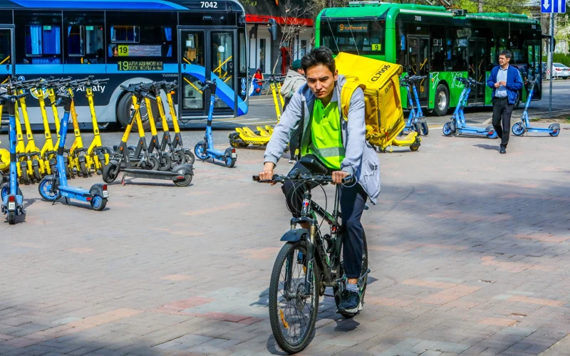 велосипед, курьер