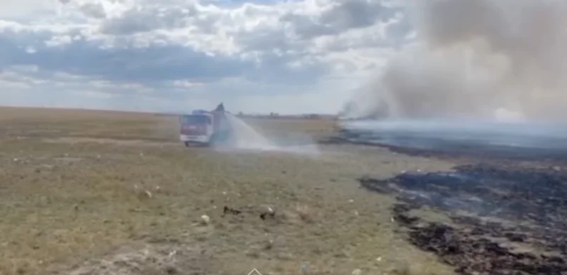Мусорный полигон горит в области  Абай