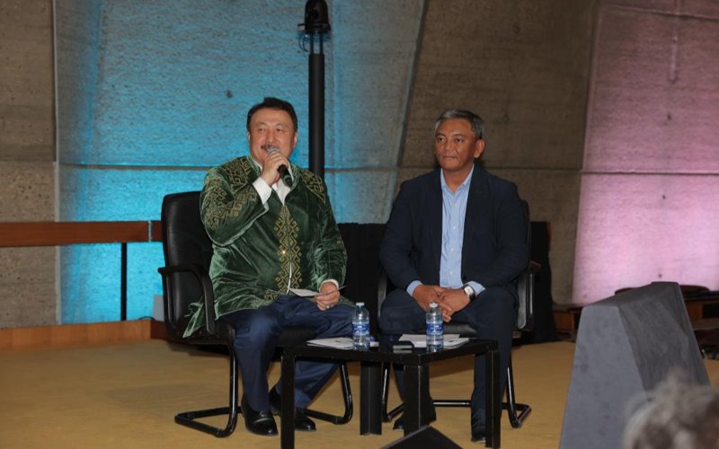 Historic international aitys of Kazakh and Kyrgyz akyns held at UNESCO Headquarters in Paris Aitys