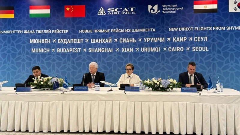 Из Шымкента открылись прямые рейсы в Европу и Азию