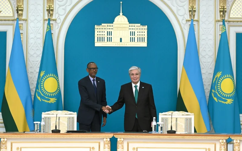 Қасым-Жомарт Тоқаев пен Поль Кагаме Бірлескен мәлімдеме қабылдады