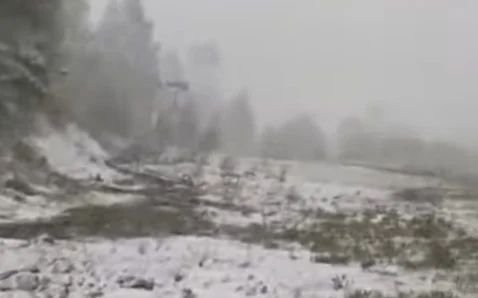 В Риддере выпал снег