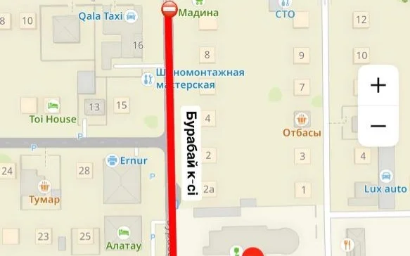 Elordadaǵy Býrabaı kóshesiniń bir bóligi ýaqytsha jabylady