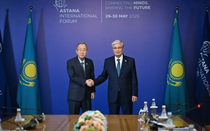 Kassym-Jomart Tokayev and Ban Ki-moon hold talks