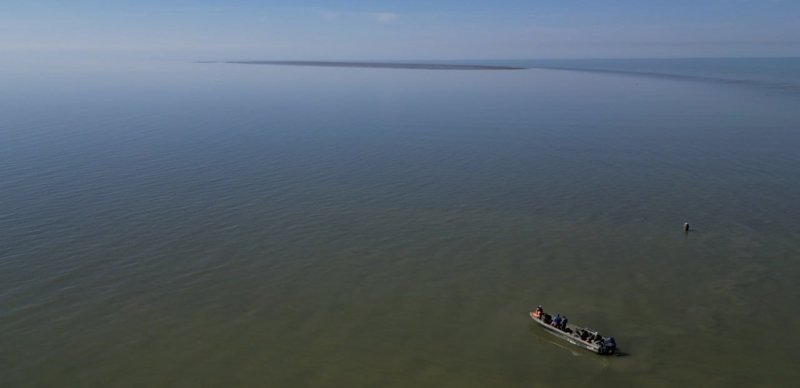Каспий теңізінің солтүстік бөлігінде жаңа арал пайда болды Каспий теңізінің солтүстік бөлігінде жаңа арал пайда болды