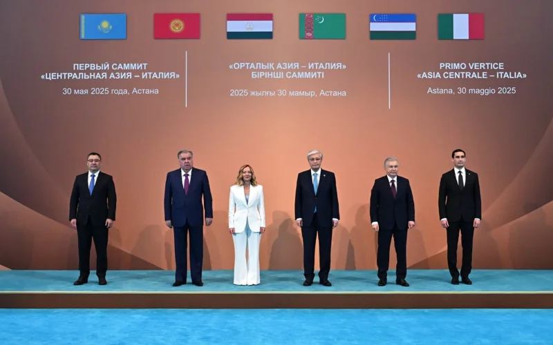 Касым-Жомарт Токаев встретил глав государств-участников саммита «Центральная Азия — Италия»