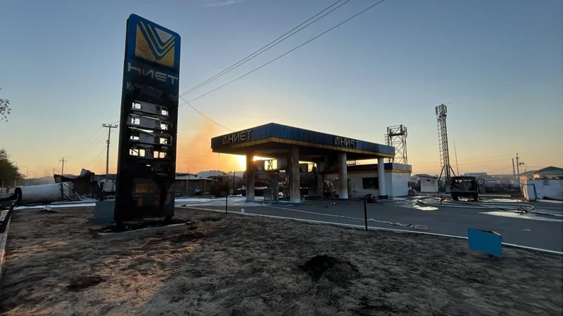 Qulsarydaǵy jarylys janar-jaǵar maı beketindegi rezervýarǵa gaz quıý kezinde bolǵan