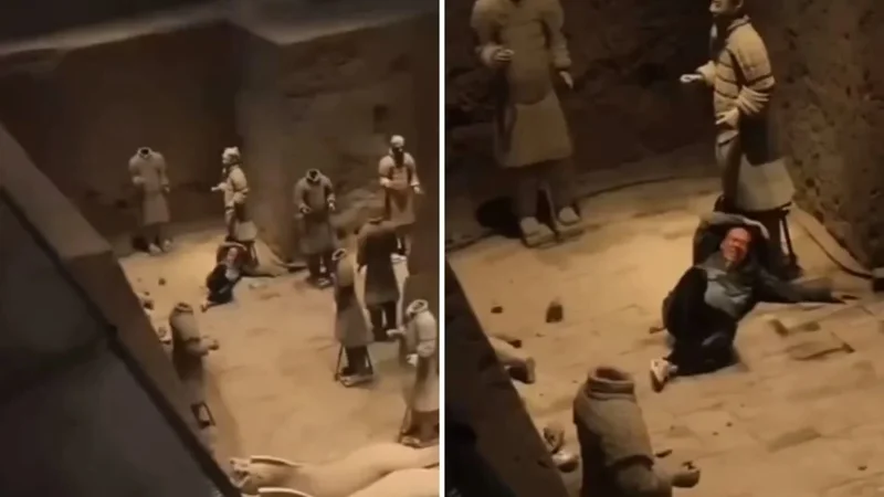 Sıanda týrıst eki terrakota jaýyngerin zaqymdady