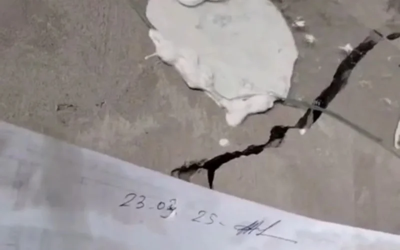 трещина в стене детсада