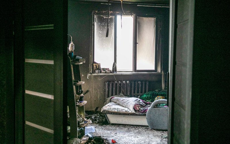 Последствия пожара в ЖК Семь бочек Последствия пожара в ЖК Семь бочек