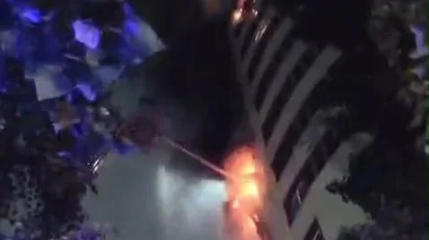 Nearly 100 people evacuated as fire engulfs residential building in Astana