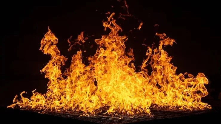 West Kazakhstan region, fire