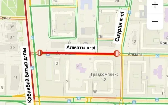 Elordadaǵy Almaty kóshesiniń ýchaskesi jartylaı jabyldy