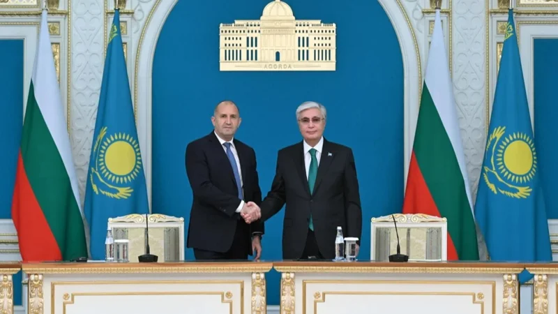 Kazakh, Bulgarian Presidents make joint press statement