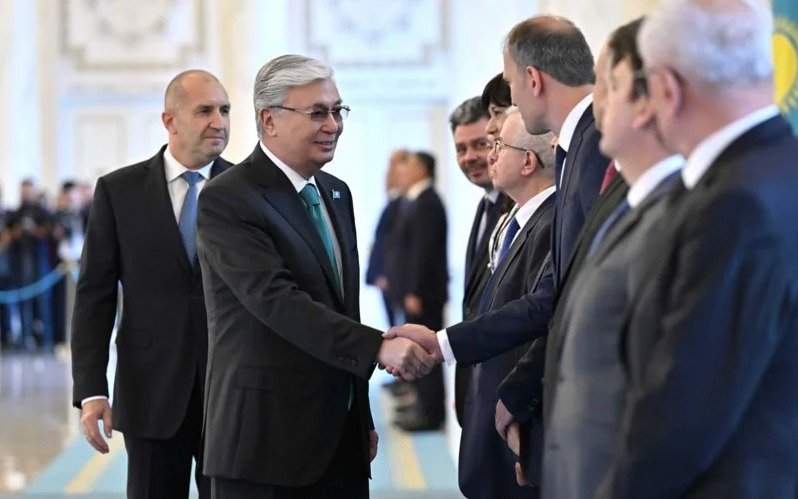 President Bulgarian President Rumen Radev arrives at Akorda