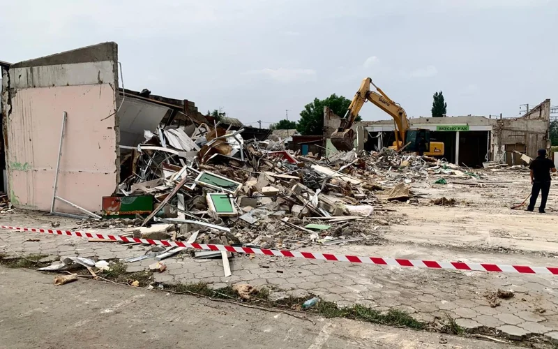 В Таразе начали снос зданий под строительство моста